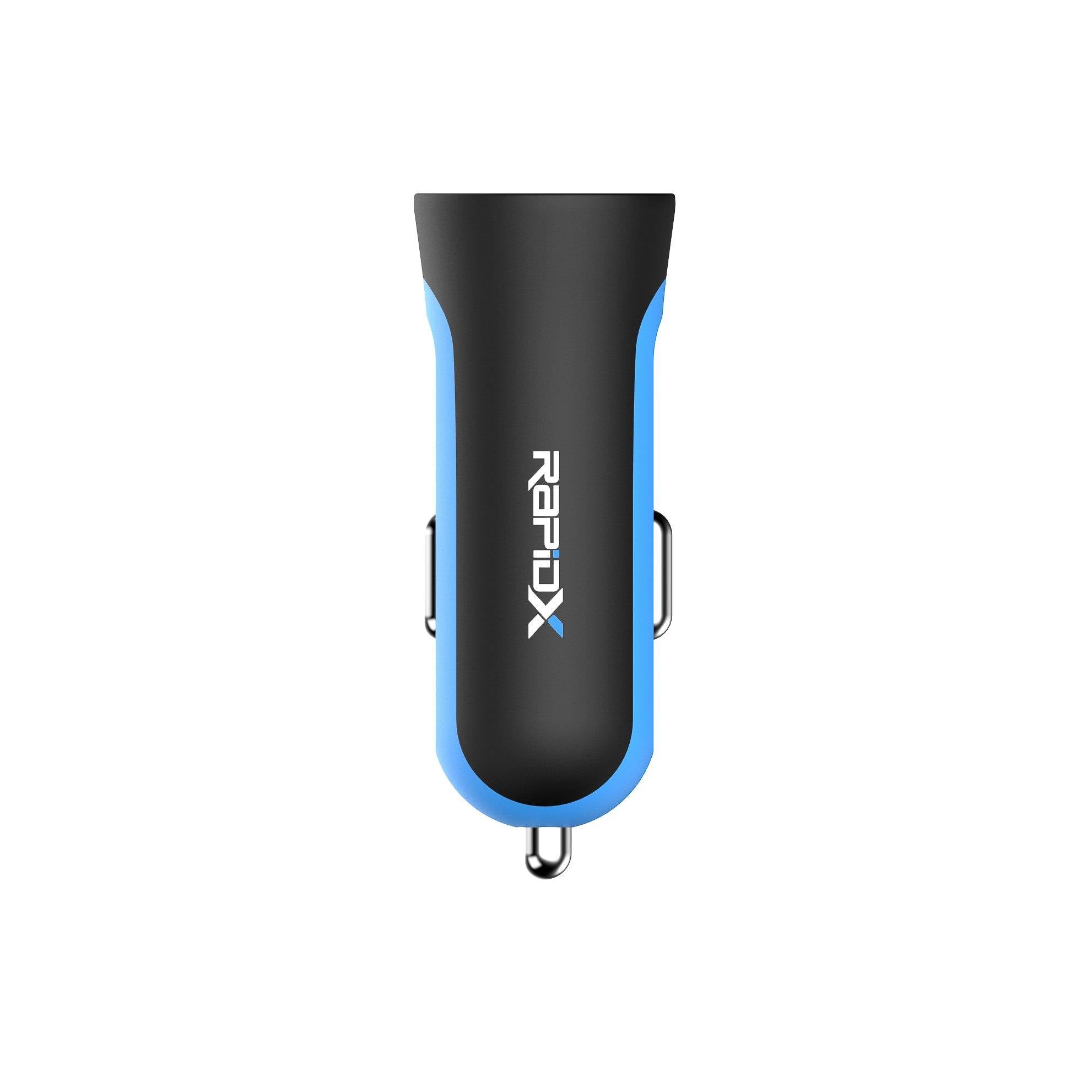 X2PD Compact & Fast Dual Car Charger with 30W USB-C PD - Blue - RapidX