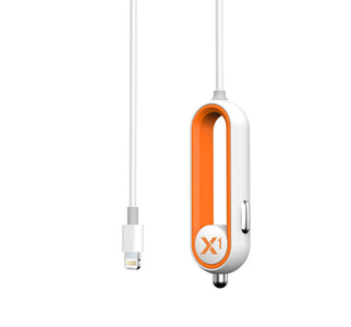 X1 Car Charger with Lightning Connector - Orange - RapidX